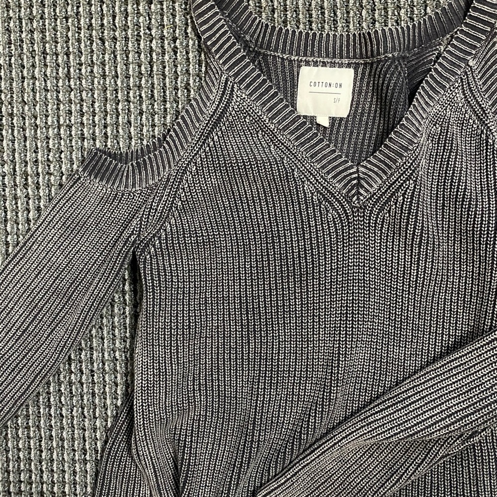 Gray Shoulder CutOut Sweater - Picture 6 of 7
